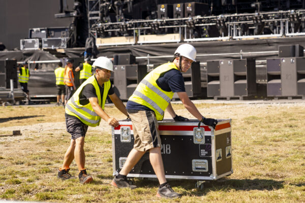Impression des Aufbaus beim Summer Breeze 2025
