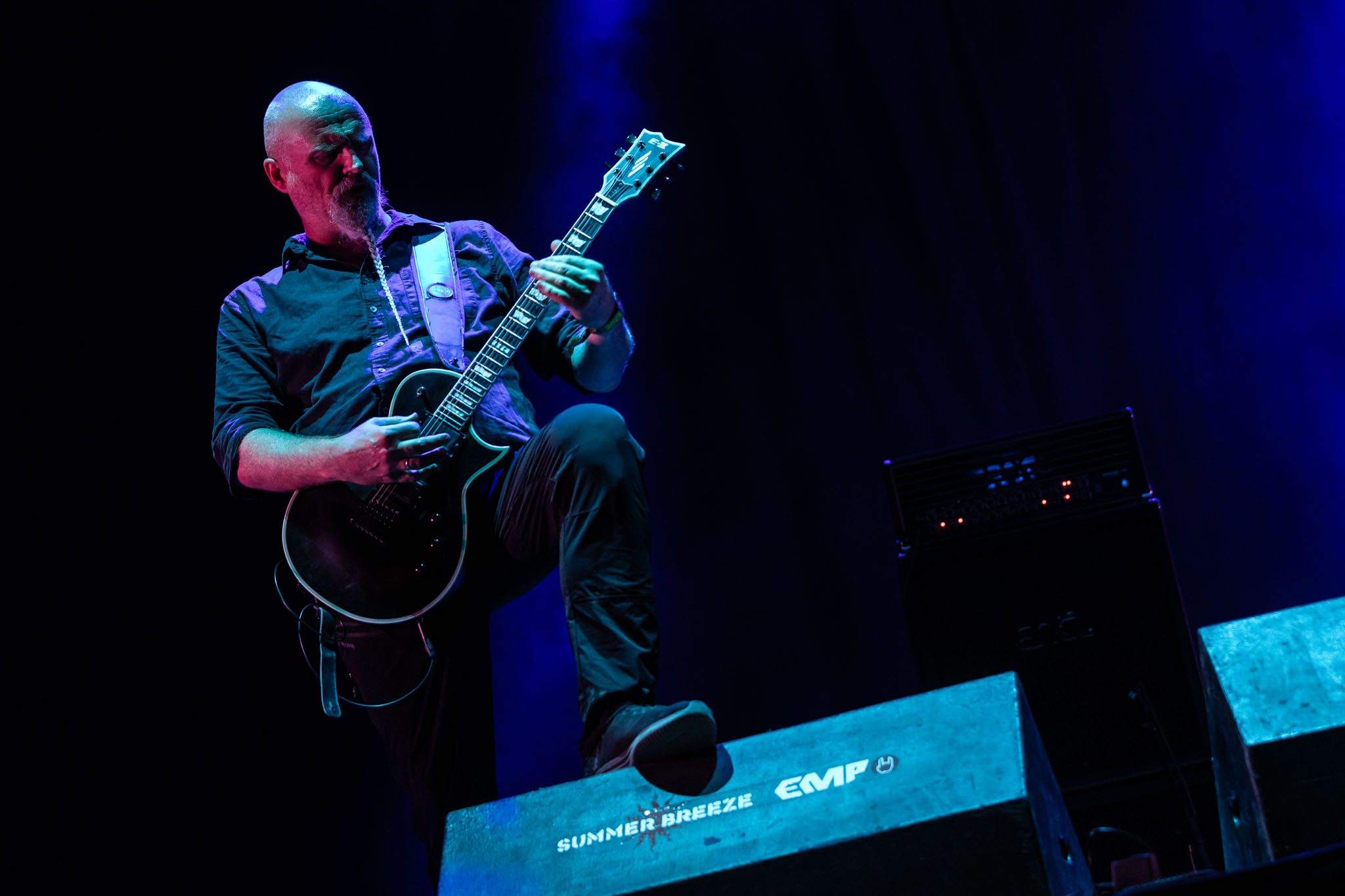 Bild vom Liveauftritt der Band Borknagar beim Summer Breeze 2025