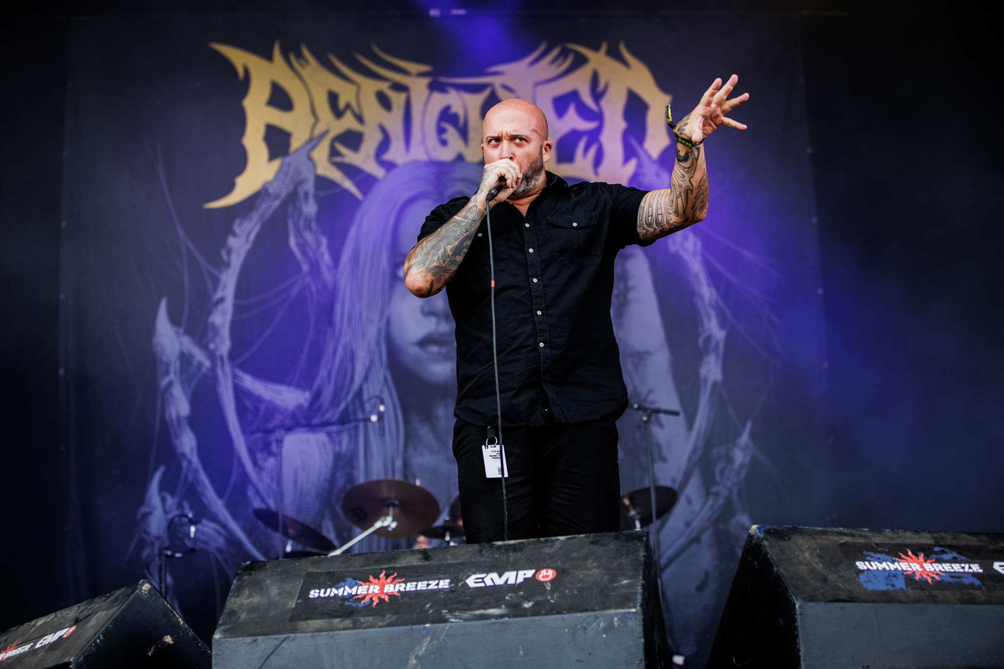 Bild vom Liveauftritt der Band Benighted beim Summer Breeze