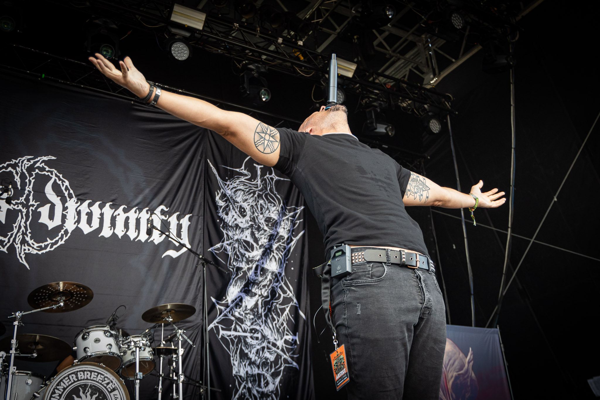 Bild vom Liveauftritt der Band Hideous Divinity beim Summer Breeze 2025