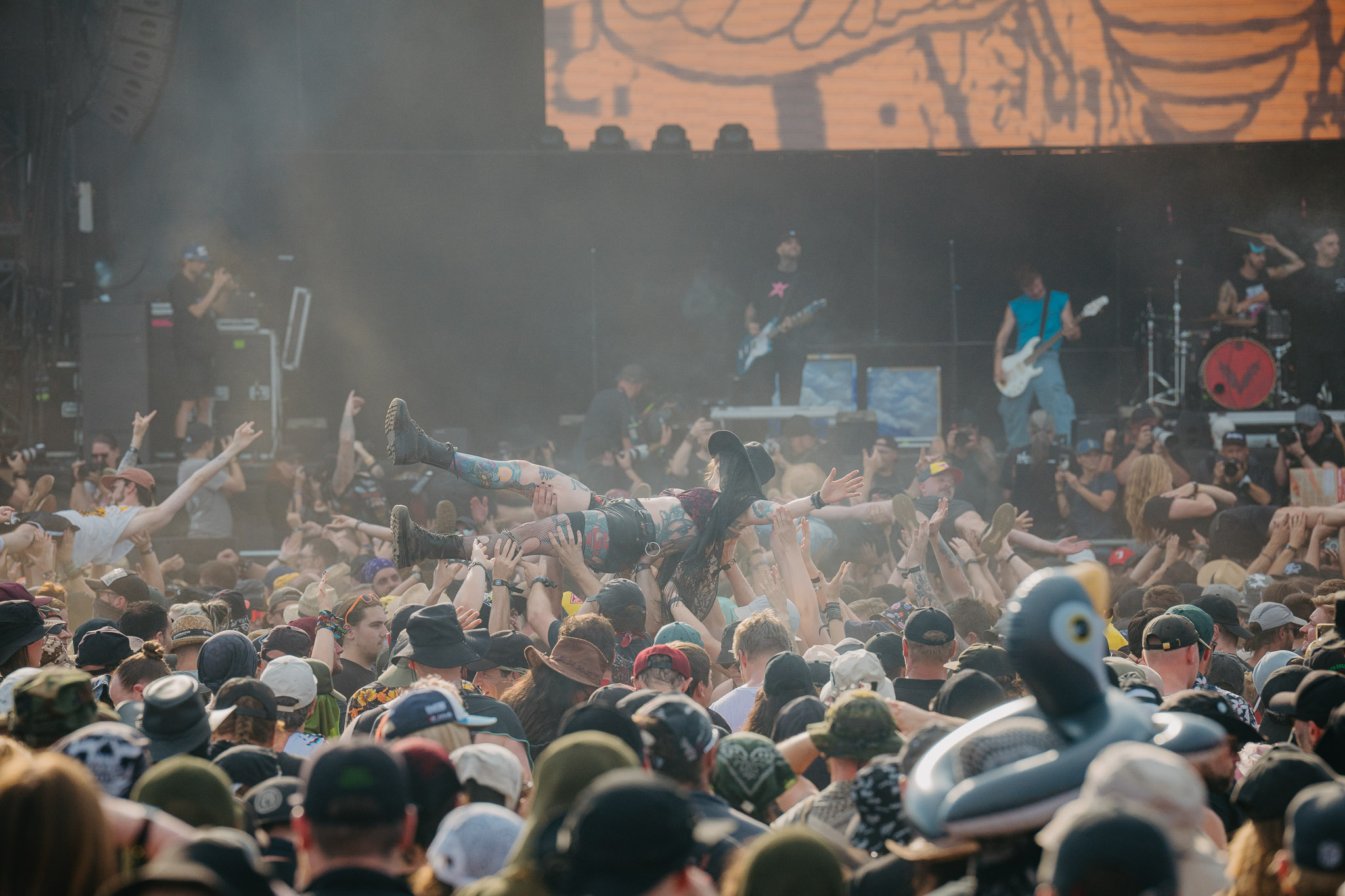 Bild vom Liveauftritt der Band Landmvrks beim Summer Breeze 2025