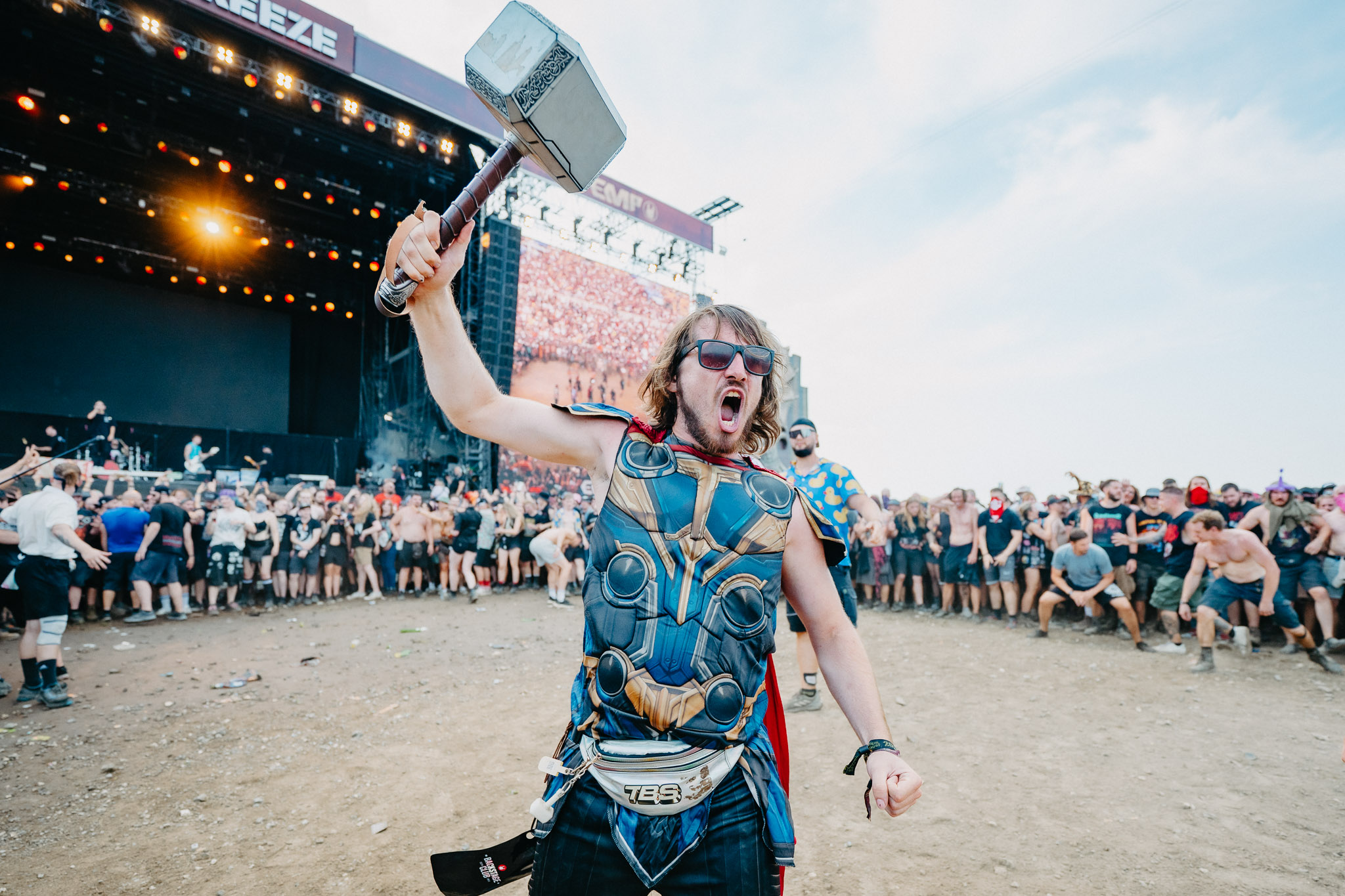 Bild vom Liveauftritt der Band Landmvrks beim Summer Breeze 2025