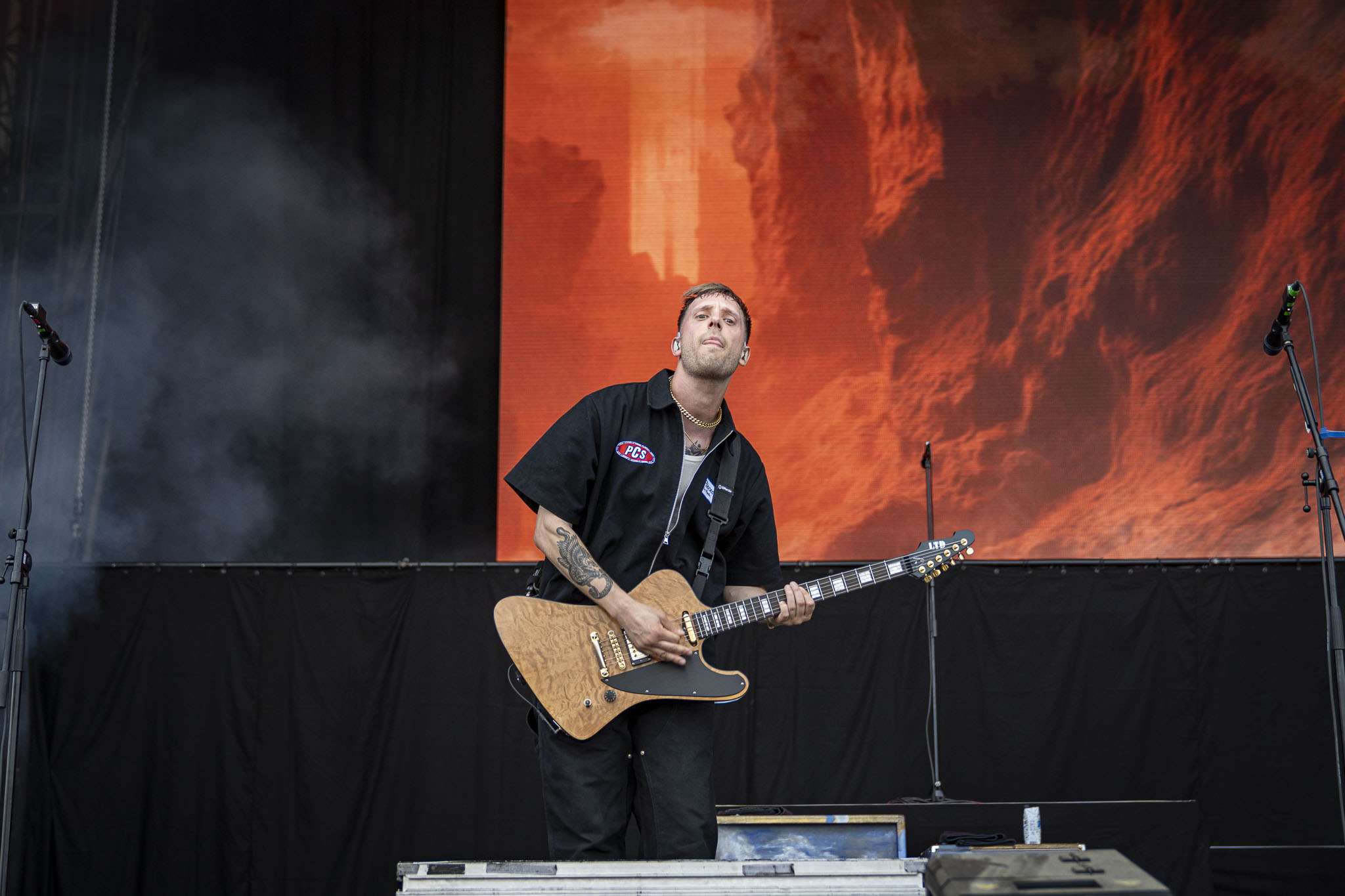 Bild vom Liveauftritt der Band Landmvrks beim Summer Breeze 2025