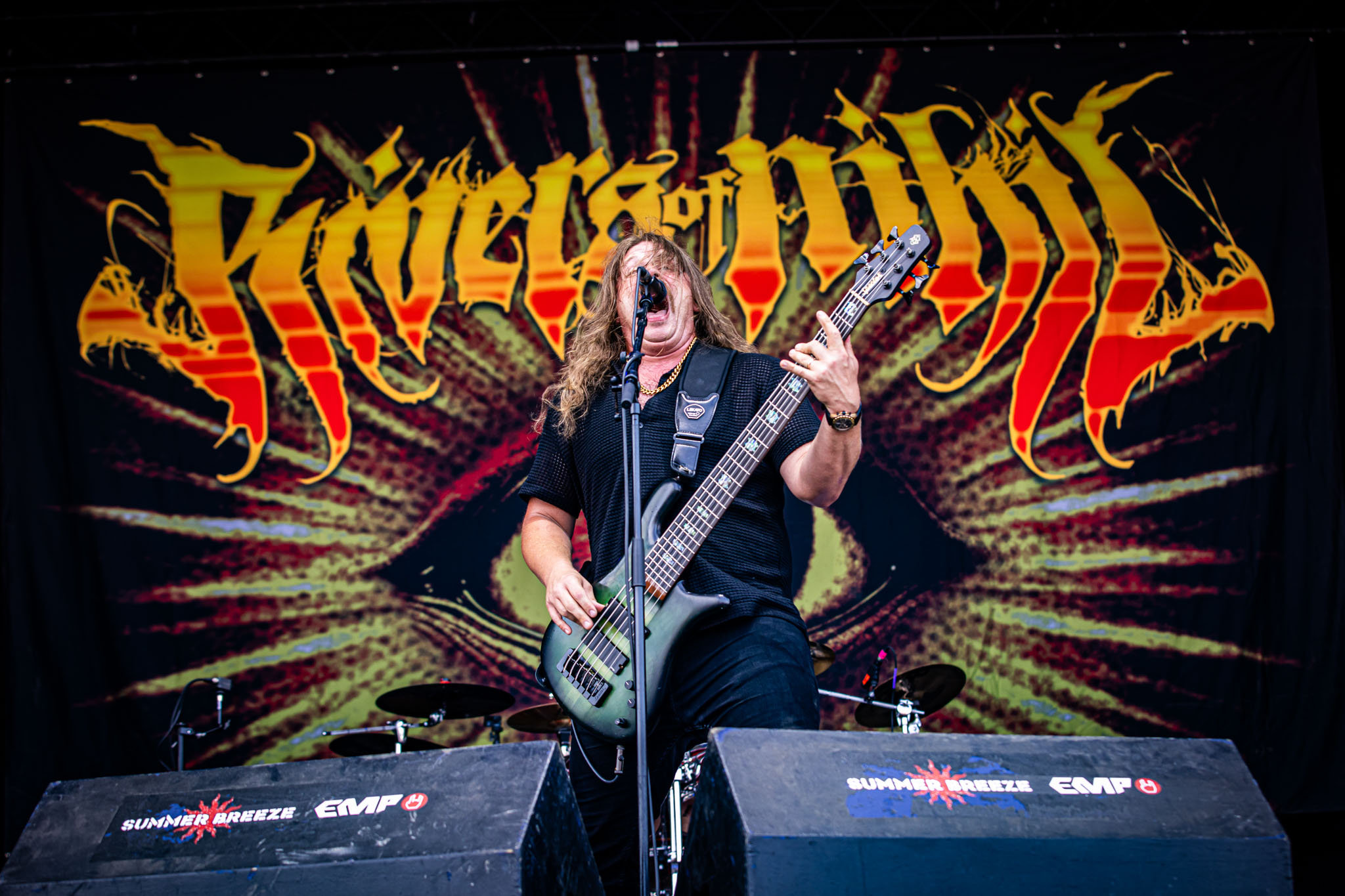 Bild vom Liveauftritt der Band Rivers of Nihil beim Summer Breeze 2025