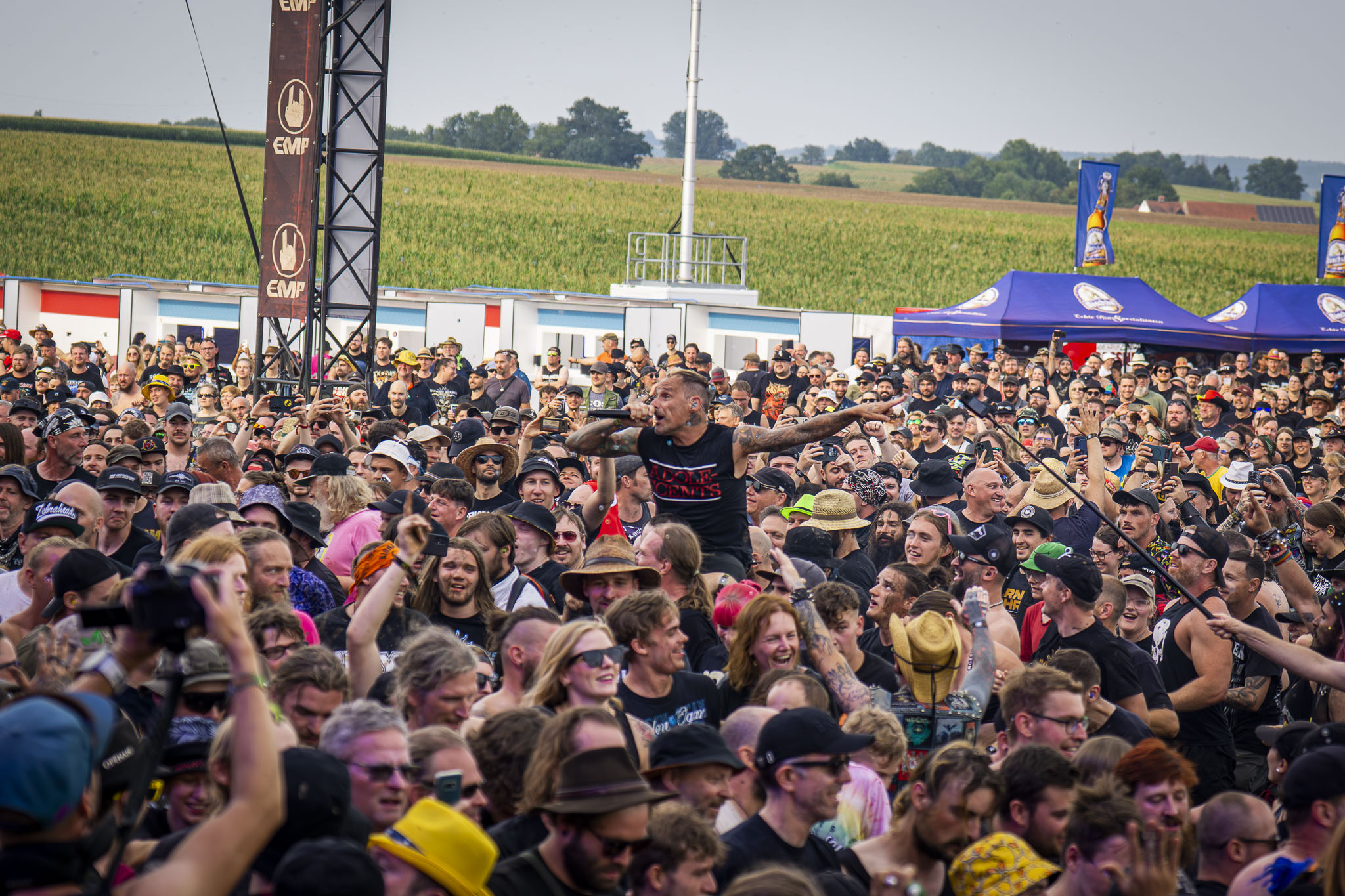 Bild vom Liveauftritt der Band Donots beim Summer Breeze 2025