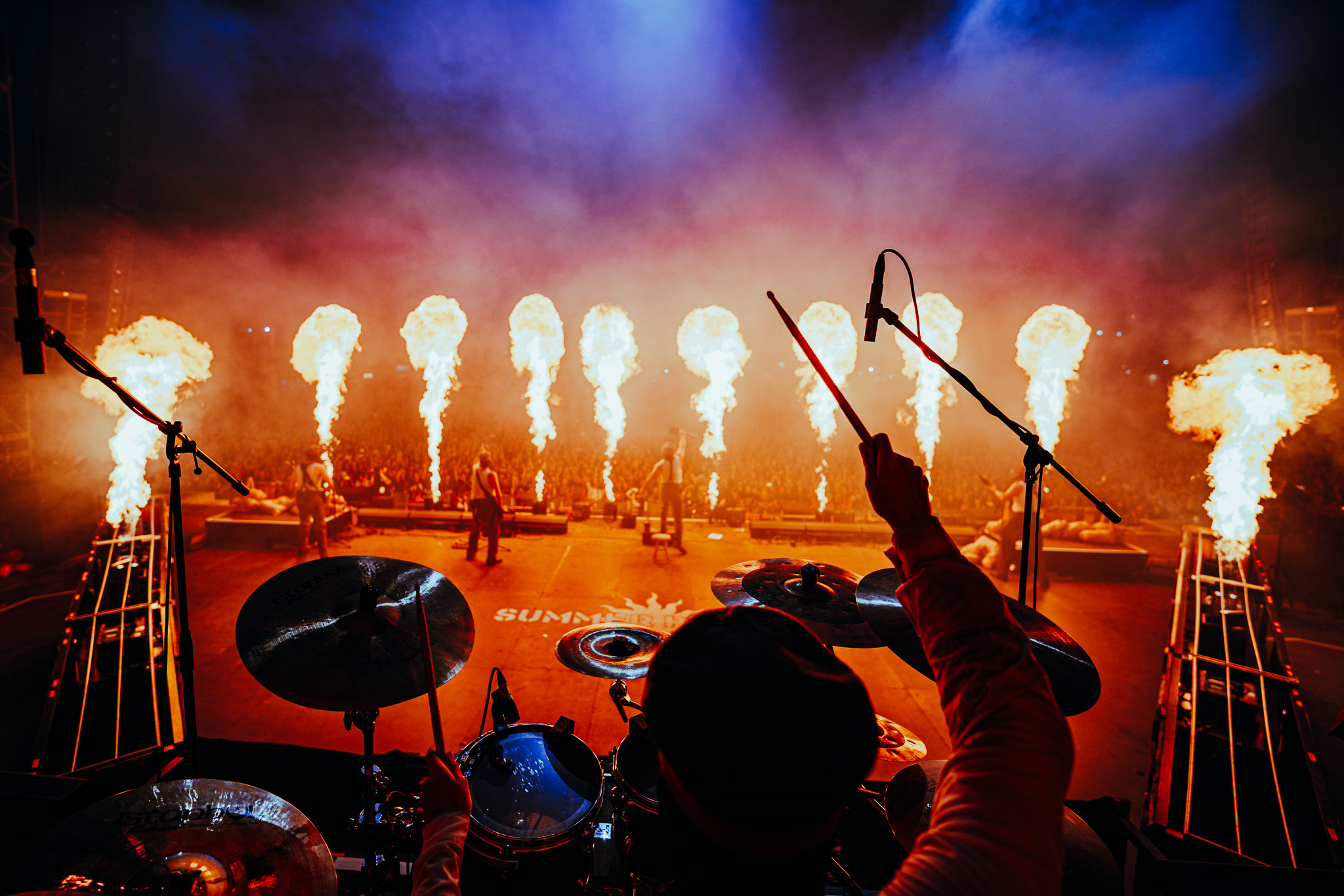 Bild vom Liveauftritt der Band Kanonenfieber beim Summer Breeze 2025