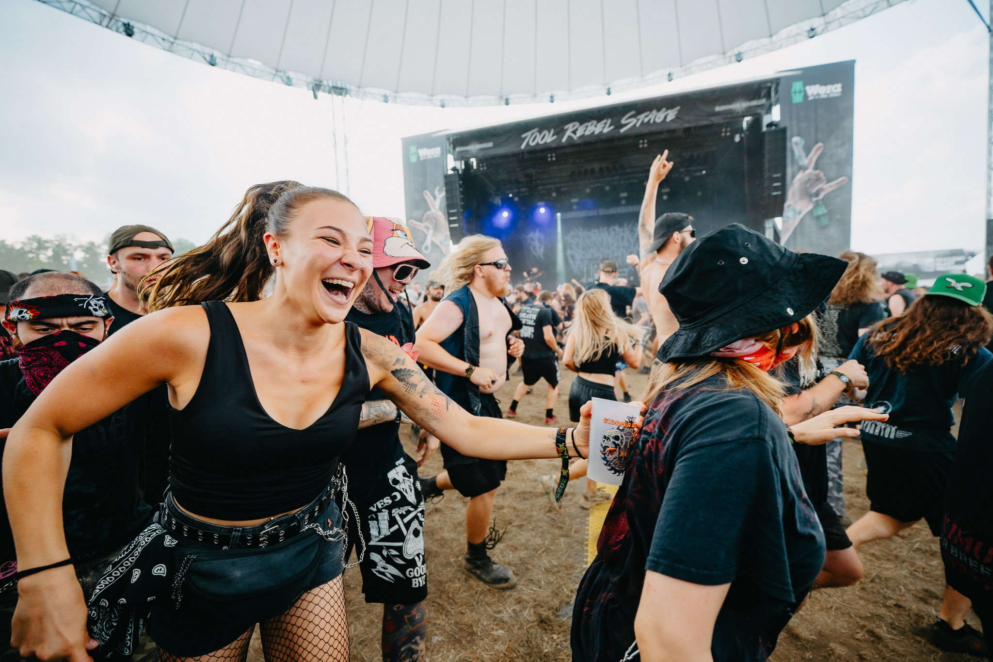 Bild vom Liveauftritt der Band Extermination Dismemberment beim Summer Breeze 2025