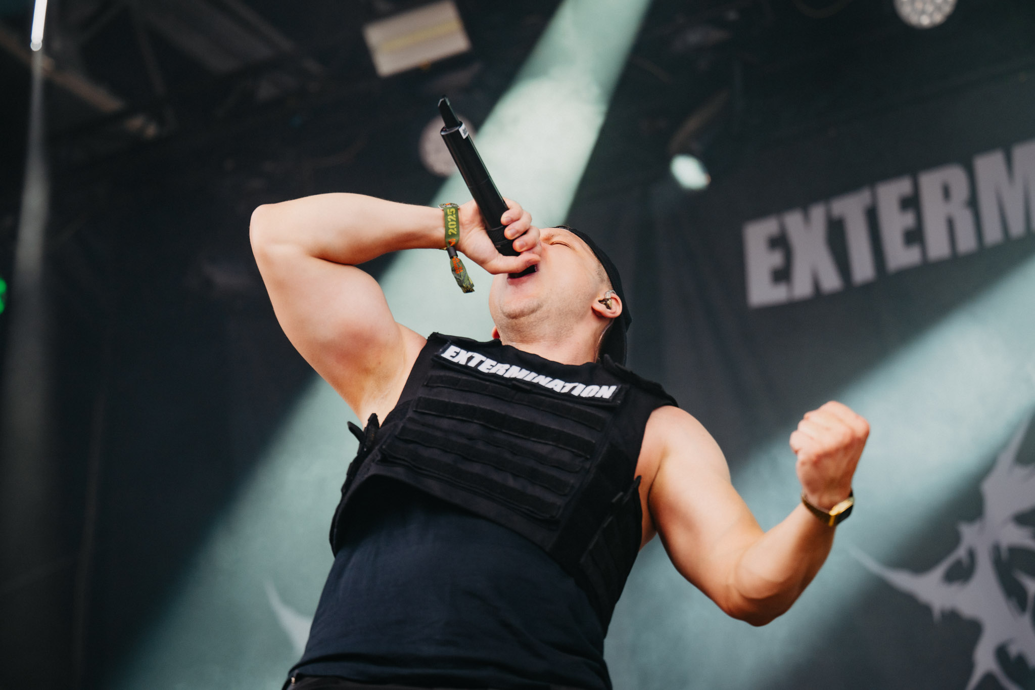 Bild vom Liveauftritt der Band Extermination Dismemberment beim Summer Breeze 2025