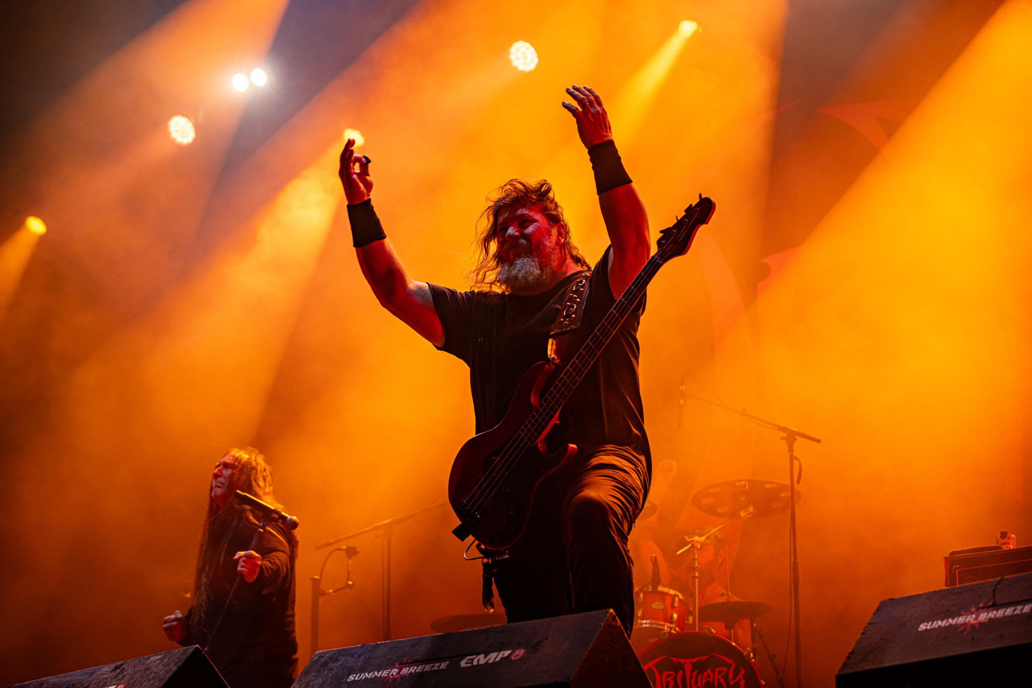 Bild vom Liveauftritt der Band Obituary beim Summer Breeze 2025