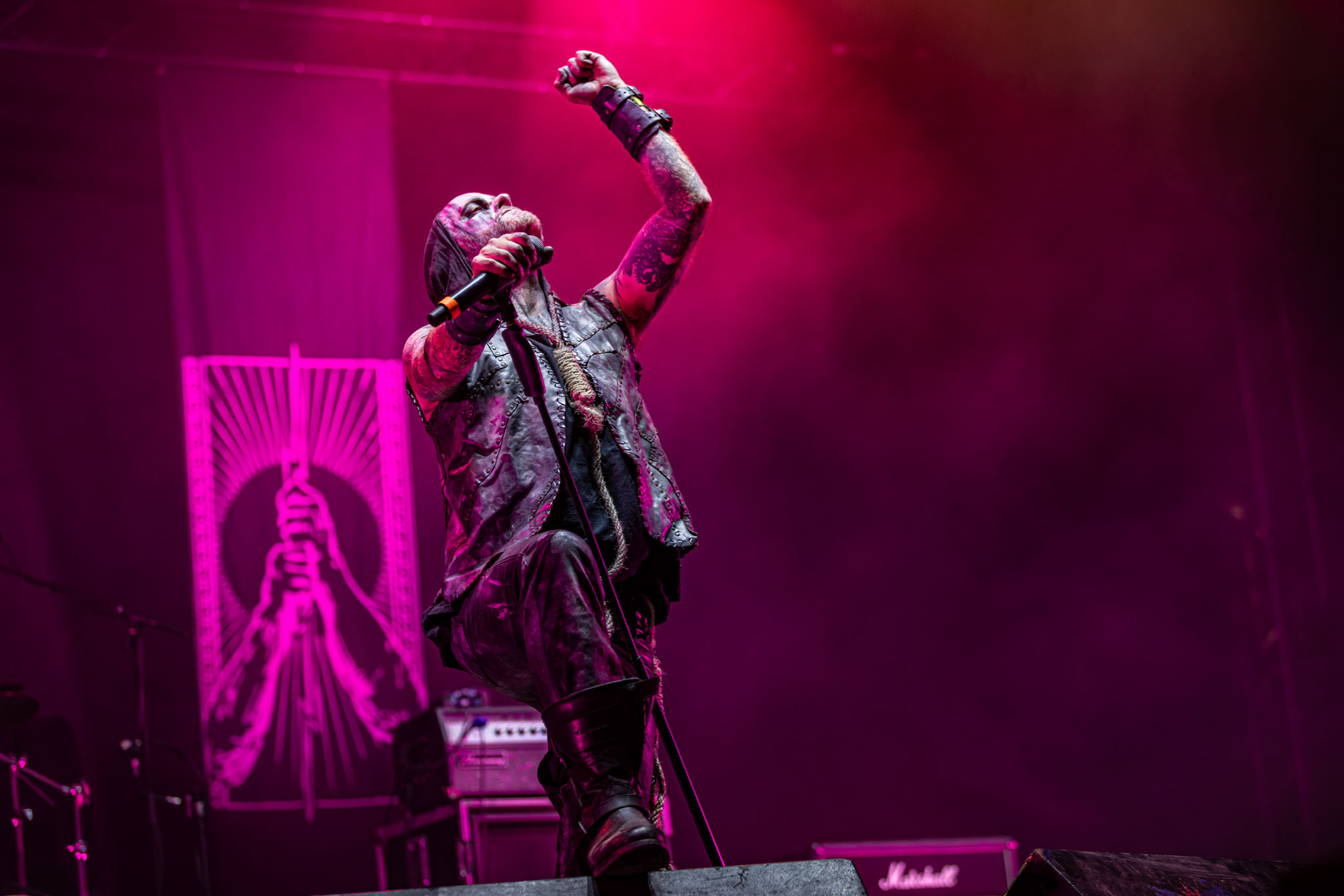 Bild vom Liveauftritt der Band Primordial beim Summer Breeze 2025