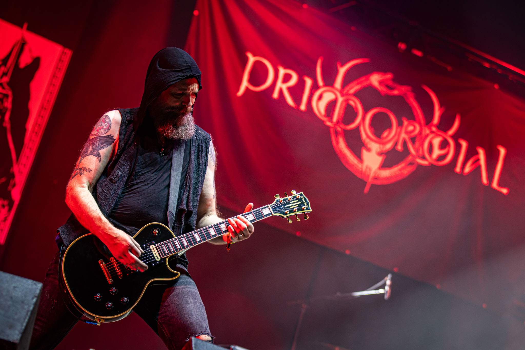 Bild vom Liveauftritt der Band Primordial beim Summer Breeze 2025