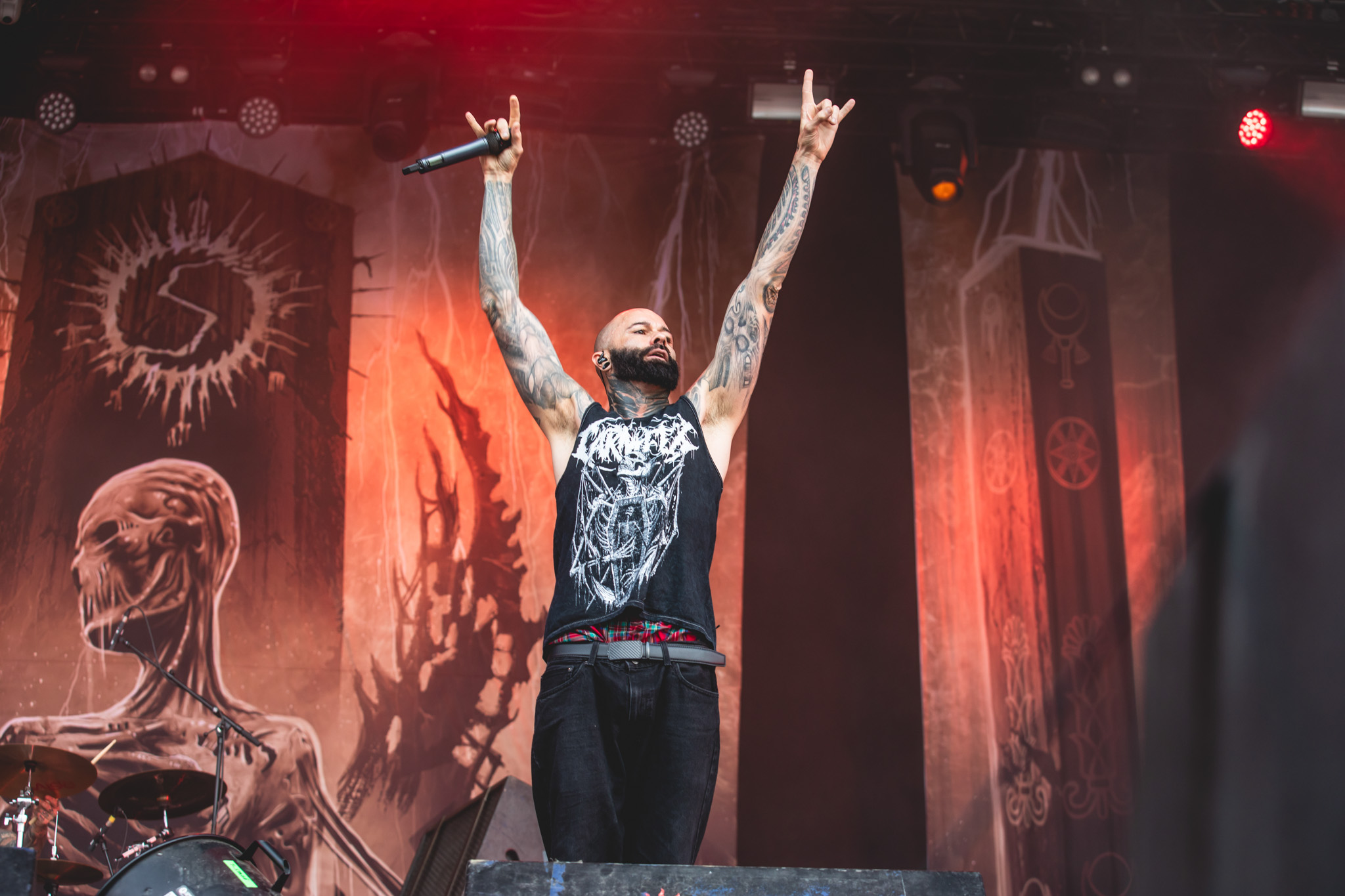 Bild vom Liveauftritt der Band Suffocation beim Summer Breeze 2025