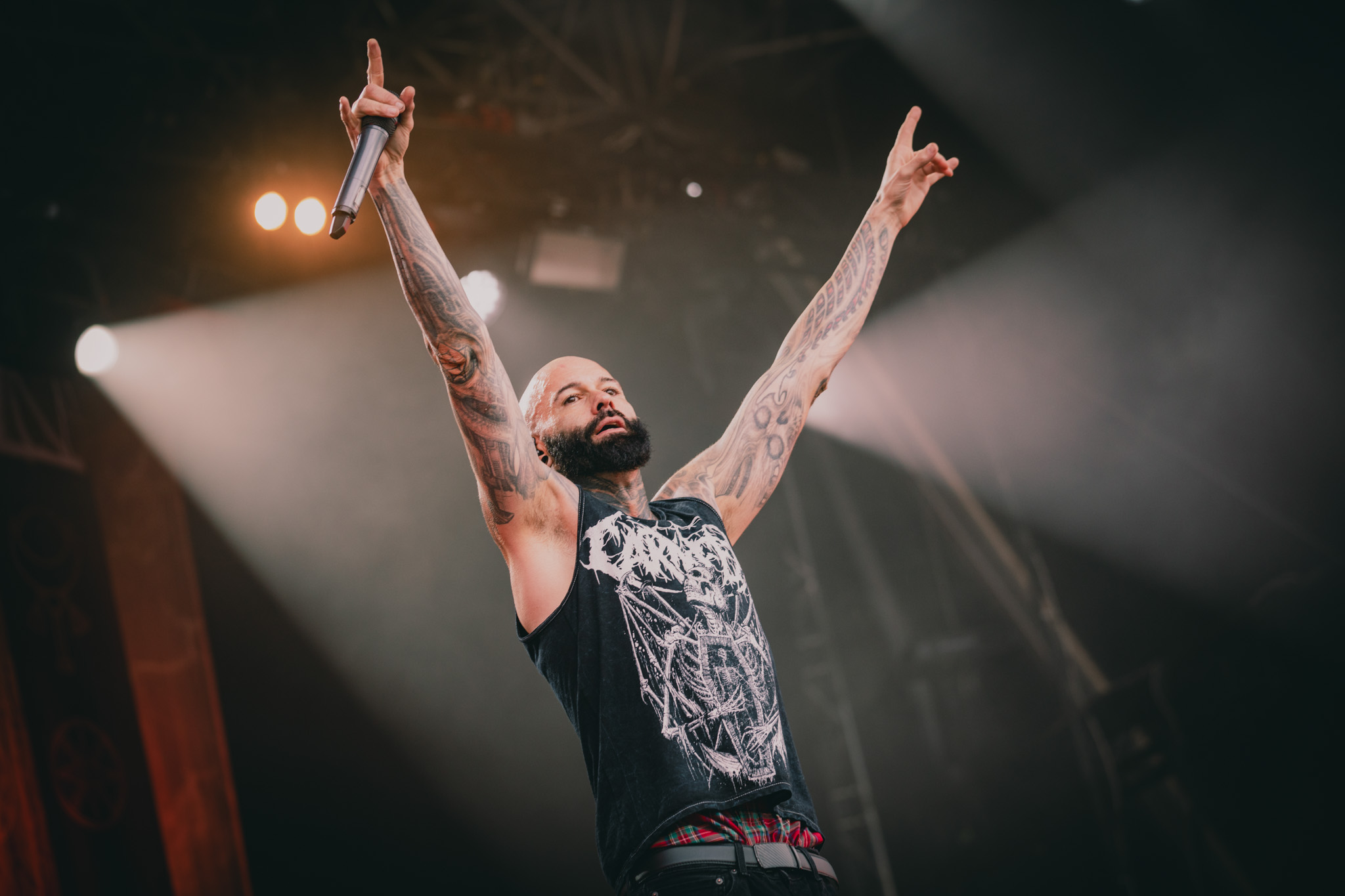 Bild vom Liveauftritt der Band Suffocation beim Summer Breeze 2025